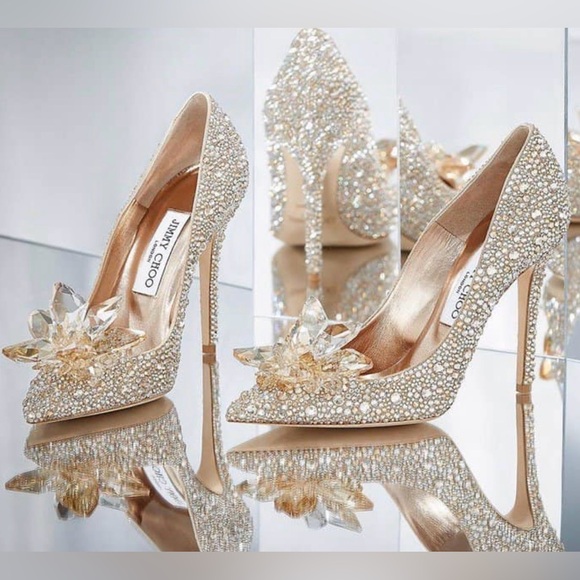 💎 Jimmy Choo Cinderella Gold Alia Heels 💎 - Picture 10 of 10